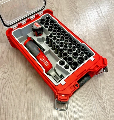 Milwaukee M12 3/8" High-Speed Ratchet PACKOUT Insert Only W/ Socket Organizer