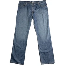 Eddie Bauer Relaxed Jeans Men’s 40x32 Boot Cut Specially Dyed Denim Medium Wash
