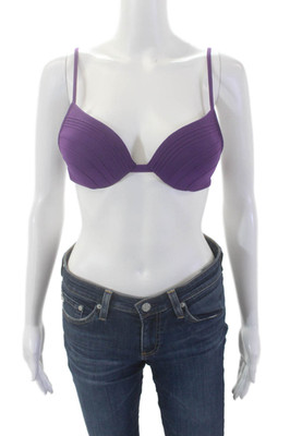 Studio La Perla Womens Swimwear Unwired Bikini Top Solid Purple Size 4