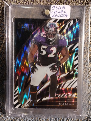 2025 Panini Select - Club Level Ray Lewis #299 Zebra Prizm