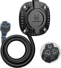 15A 125V AC Port Plug, 12AWG RV Shore Power I...
