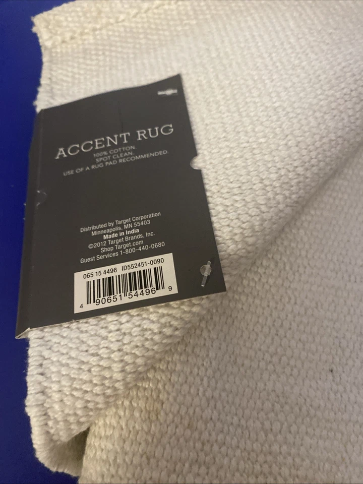 BOHO Threshold Accent Rug 24x36 Distressed Antique Stone Wash Teal Pink - Image 2 of 4