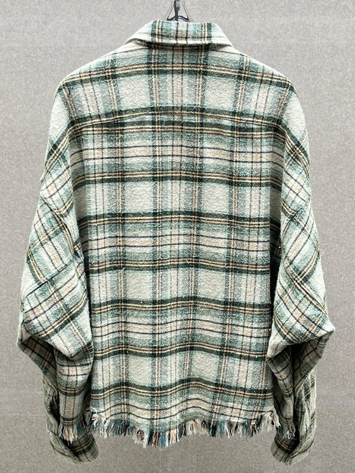 Hombres/Mujeres Retro Antiguo Borde Áspero Corto Manga Larga Camisa Informal Top Foto 4 de 4