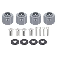 Aluminum Wheel Hex Hub 10mm Hex Extended Spacers for RC Car, Grey