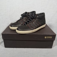 Billy Reid x K-Swiss Leather High-top Sneakers Black Men's 9 Made in USA
