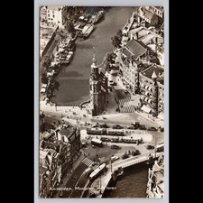 Vintage Amsterdam Postcard 1955 Posted Historic Scenic View Rivers Monument