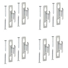 4 PCS KN851 Single Curtain Rod Bracket Holder Wall Mount Support Hardware