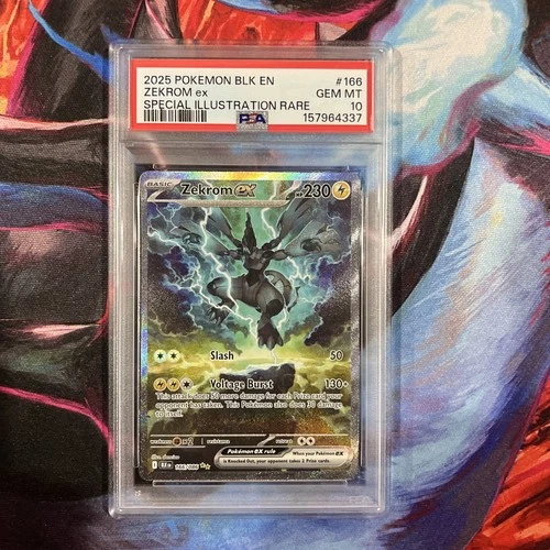 Zekrom ex PSA 10 English Pokemon Card 166/086 SIR 2025 Black Bolt