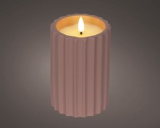 Kerze LED BETON pink DH 8.50x14 cm pink Duftkerze Candle