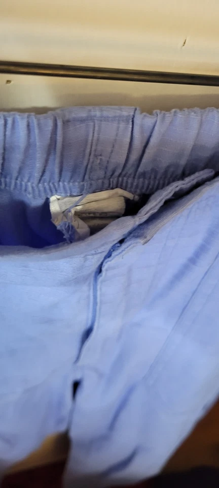 Conjunto Camisa Exfoliante Carhartt Talla Mediana Ripstop Utilidad Azul Médico Uniforme Pantalones Foto 3 de 4