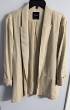 Vera Wang Beige Linen Blazer X L