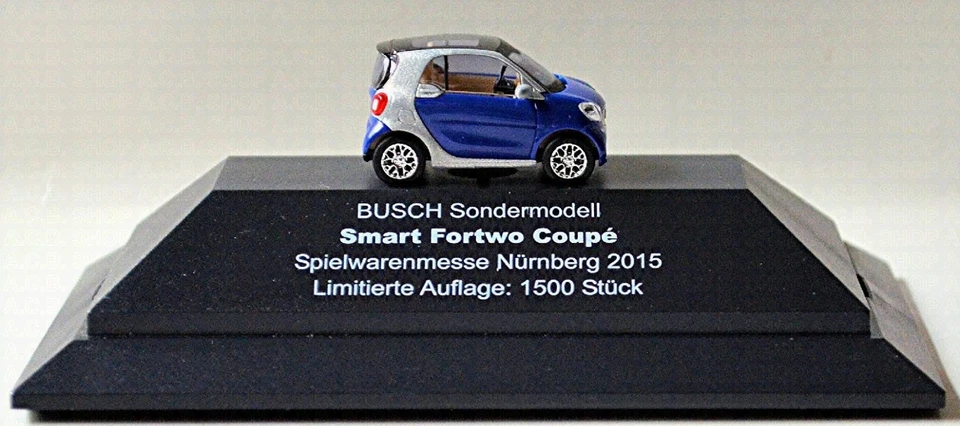 Smart Fortwo Coupe 3. Generation 2014-19 W453 Fair Toy Fair 1:87 Busch - Image 2 of 4