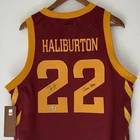 Tyrese Haliburton "Iowa State" Signed Authentic Auto NCAA Basketball Jersey BAS