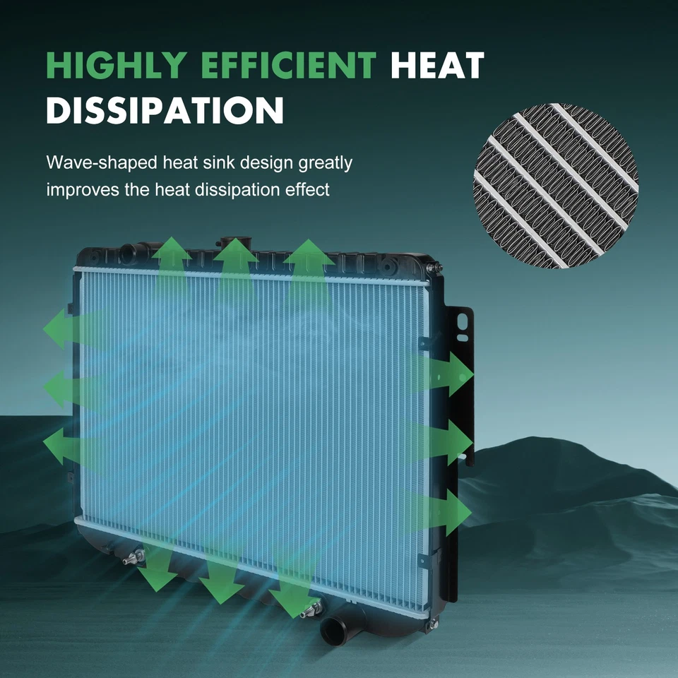 Radiador para Dodge B150 B250 1981-1994 1999-2003 Ram 2500 Van 3,9 L 5,2 L 5,9 L Foto 4 de 4