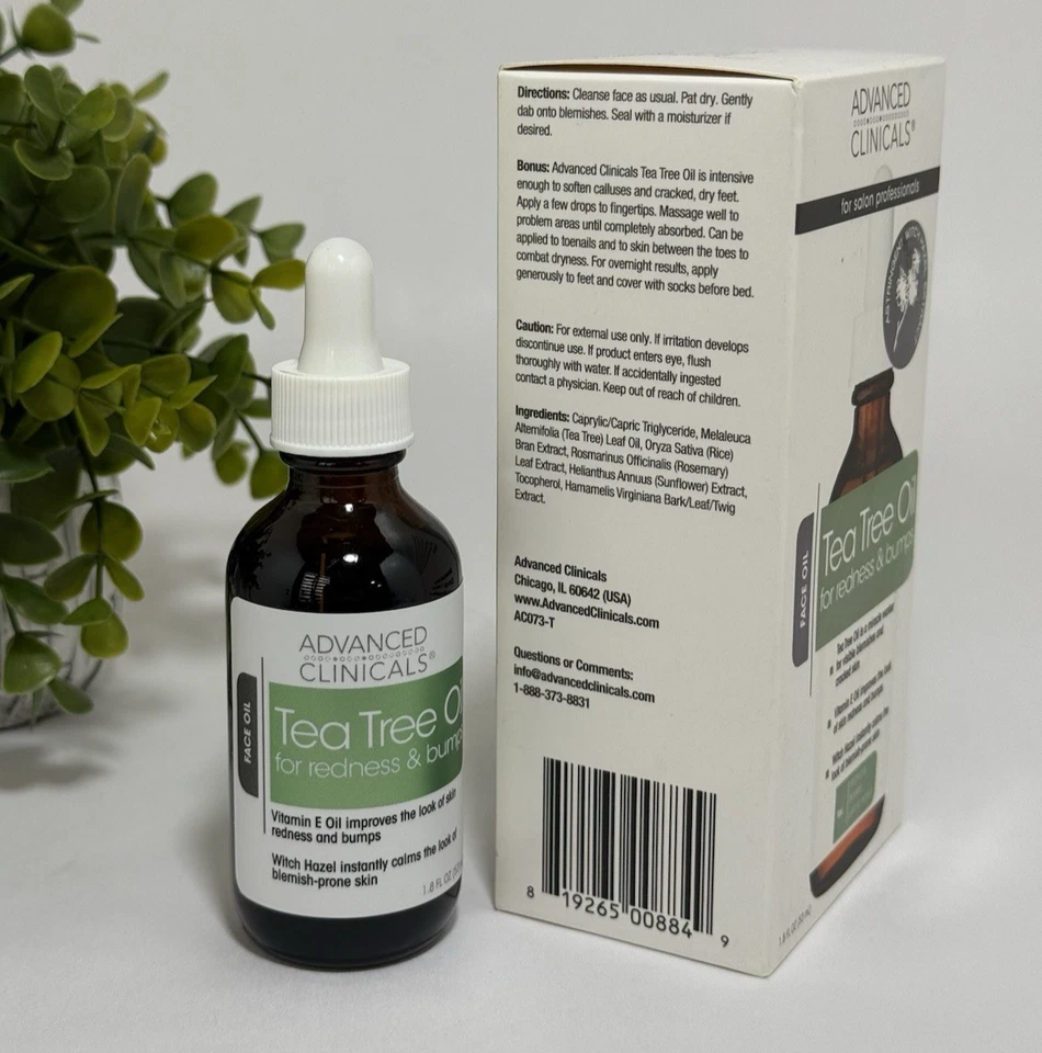 Advanced Clinicals Tea Tree Oil Clears Redness & Bumps with Vitamin E 1.8 fl oz - Image 4 of 4