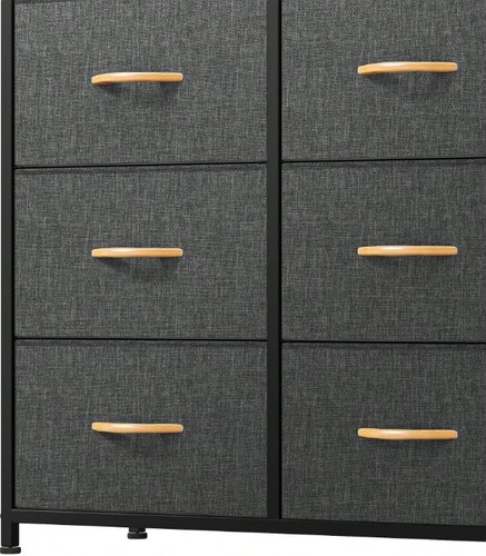 Fabric Chest of Drawers 8 Drawer Bedroom Storage Unit Clothes Organizer Dresser - Picture 3 of 6