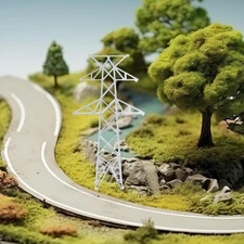 1:160 Power Tower Model Multifunctional Sand Table Decor Landscaping Scenery