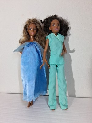 2016 Mattel African American Barbie Doll And 2010 Skipper Doll Bundle 