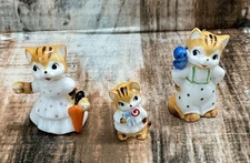 Vintage Mini Napcoware Cat/kitten Figurines (3)