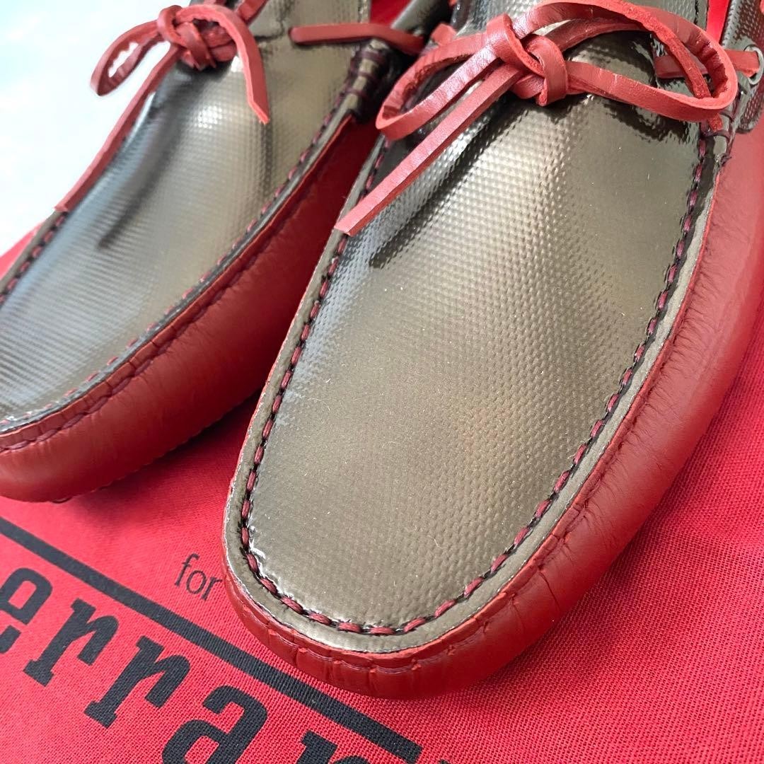 Ferrari x TOD'S Driving Shoes Carbon Fiber Horse Logo Szie 7 NEW