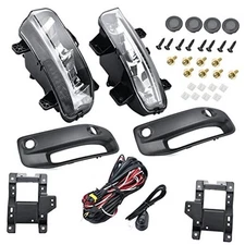 LED Fog Light Wiring Kit with Lamp Bracket Wires Switch Compatible with Dodge 
