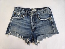 AGOLDE Parker Vintage Cutoff Denim Shorts Swapmeet Wash Distressed Size-25