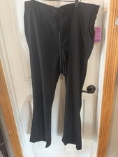 Healing Hands Purple Label Womens Scrub Pants Black 2XL Elastic Back 9095