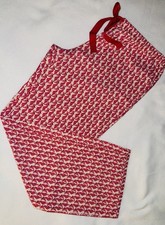 Vineyard Vines Pajama Pants Small Pink Red Christmas Hat Sea Horse 100 Cotton