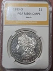 1883 O Morgan Dollar Looks DMPL !!! Mirror Obverse and reverse (Weak) Strike