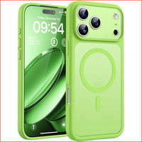 HandyhüLle FüR Iphone 17 Pro Magsafe StoßFest Kratzfest Matt GrüN 6,3 Zoll
