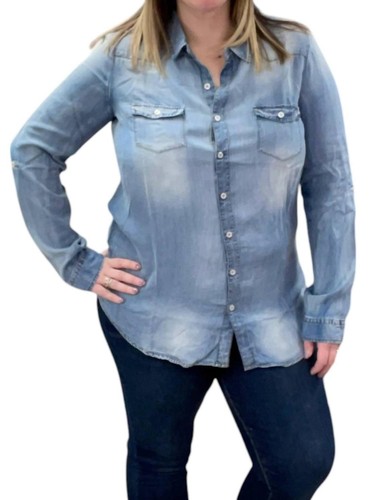 Vanilla Sky Tencel Denim Shirt Blue