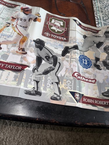 Toyota Presents The Phillies Wall Of Fame Poster & 14 Decals 2016 13” X 26” - Picture 4 of 12