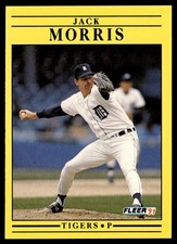 1991 Fleer Jack Morris Detroit Tigers #343