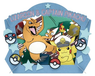 ENSKY PUZZLES Paper Theater  ''Pokémon'' Captain Pikachu & Charizard 3D Diorama Ki