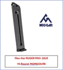 Mec-Gar Magazine For Ruger Mark II MKII MK 2 10 Rounds .22LR 22 LR MGMK22LRB