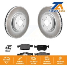 Coated Disc Brake Rotor Semi-Metallic Pad Front Kit For Ford Escape Bronco Sport