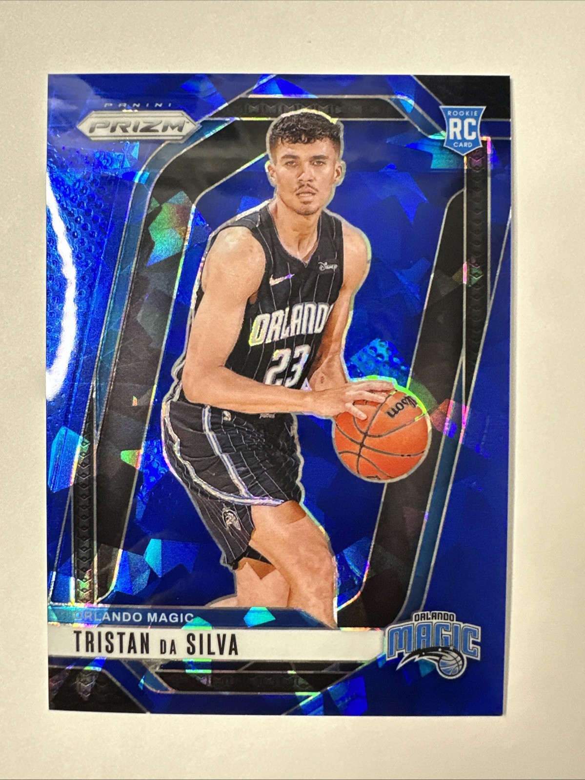 Tristan Da Silva 2024-25 Panini Prizm Blue Cracked Ice Prizm /125 RC #256