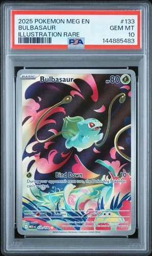 2025 POKEMON MEG EN-MEGA EVOLUTION ILLUSTRATION RARE #133 BULBASAUR PSA 10