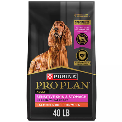 40 LB -Purina  Pro Plan Sensitive Skin & Stomach Adult Dry Dog Food - Salmon & R