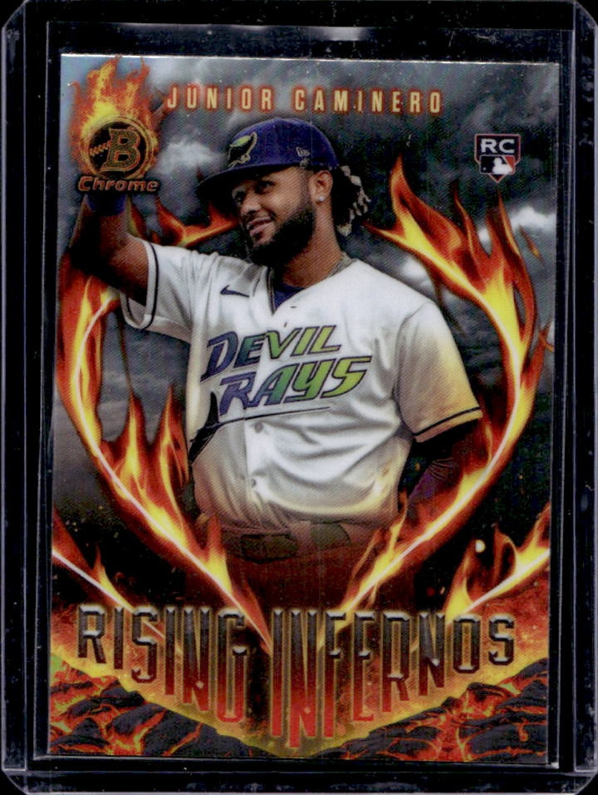2024 Bowman Junior Caminero Rising Infernos Chrome RC #RI-6 Rays