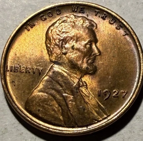 1927 P Lincoln Wheat Cent RB BU GEM  #980