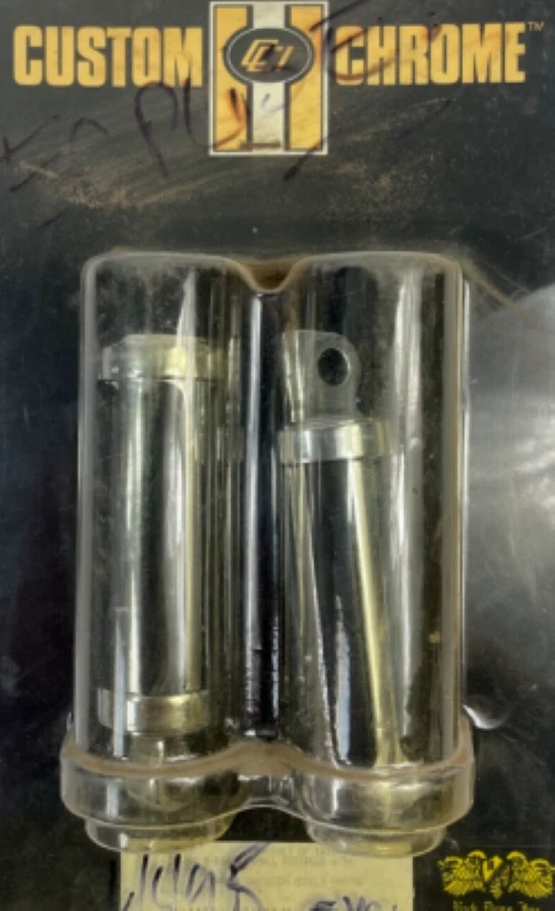 Clavijas de pie Harley con extremos macho cromadas personalizadas 46-263 nuevas stock antiguo Foto 3 de 4