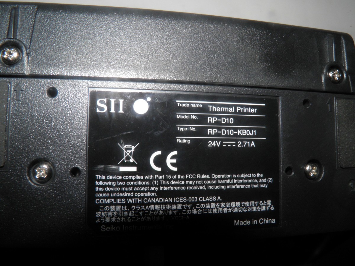 SII SEIKO RP-D10 THERMAL POS RECEIPT PRINTER USB w Power