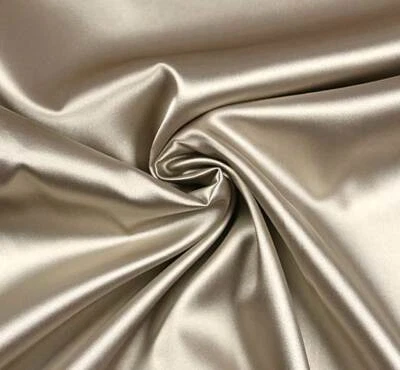 Edler SATIN Stoff fließender Fall & leicht elastisch HELLBEIGE EUR 9,98/m - Bild 1 von 2