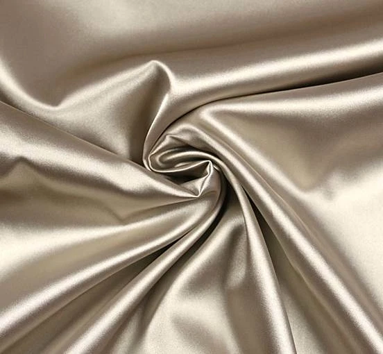 SATIN Deluxe Stoff Innenfutter Blusenstoff Wäsche glänzend HELLBEIGE EUR 9,98/m