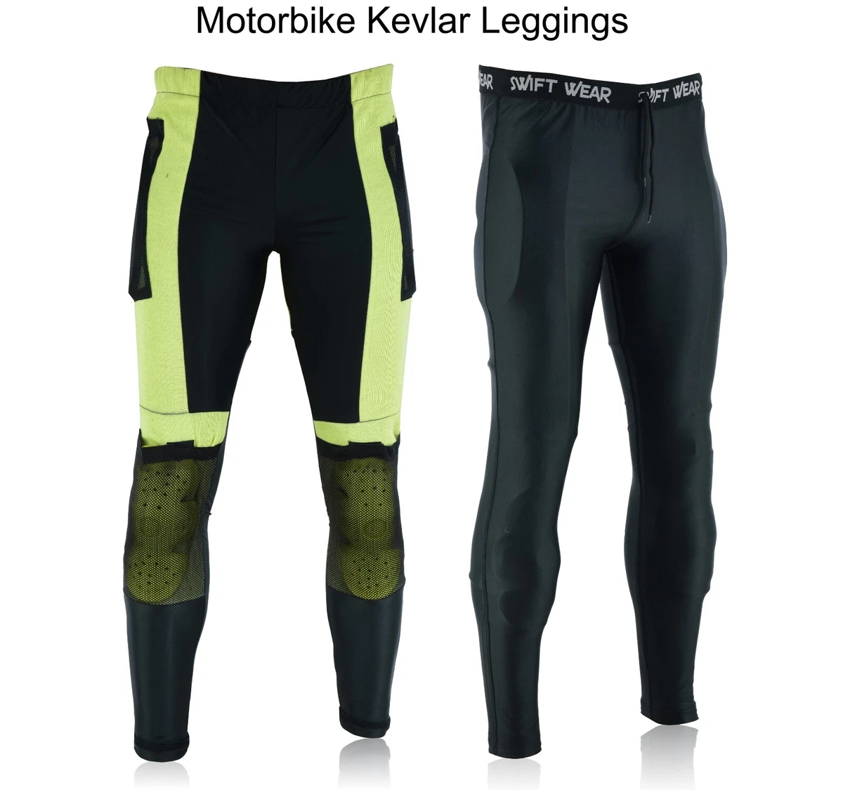 Unisex Mens Ladies Leggings made with Kevlar Armored Motorbike MotorCycle  ye Pan