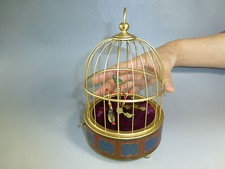 RARO CARILLON AUTOMATICO VINTAGE 3 UCCELLINI CHE CANTANO UCCELLI / GABBIA (GUARDA VIDEO)