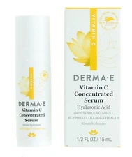 Derma.E Vitamin C Concentrated Serum with Hyaluronic Acid, 0.5 oz, BB: 03/2024