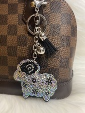 Sheep Keychain Bag Charm Key Fob Car Keying black Tassel New Handmade Gift