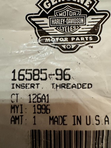 HARLEY DAVIDSON 16585-96 THREADED Inserts | eBay